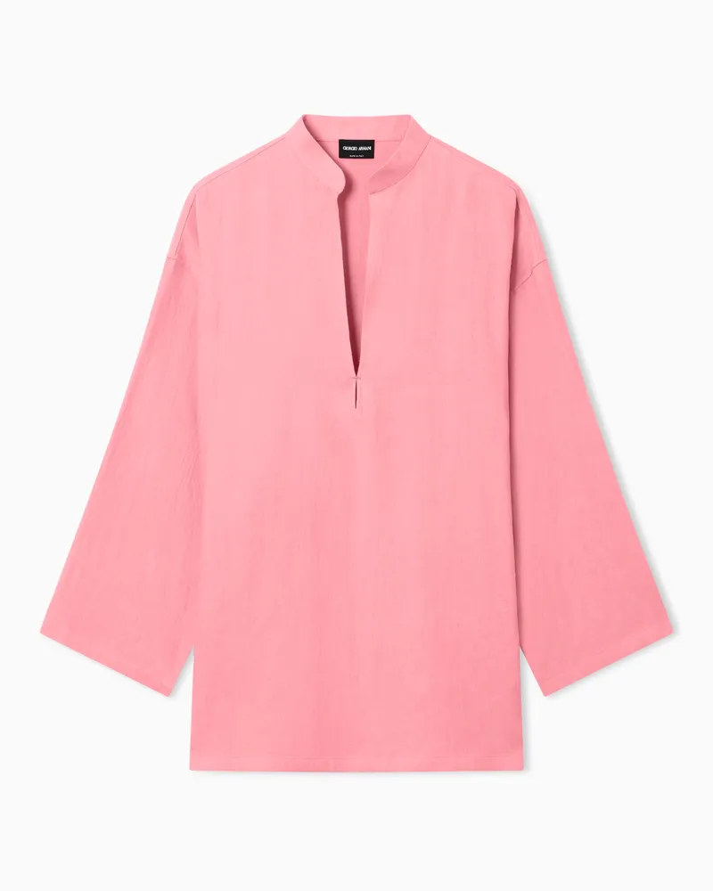 Giorgio Armani ASV Hemdbluse aus Hanf Pink