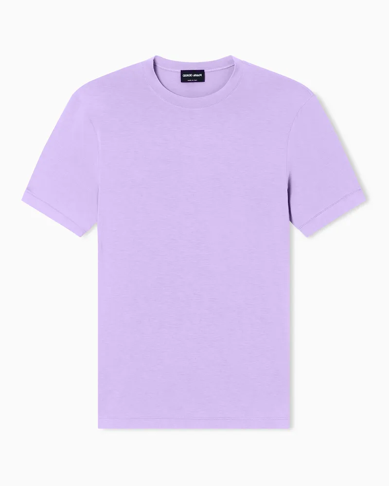 Giorgio Armani ASV T-Shirt mit Rundhalsausschnitt aus Viskosejersey mit Stretchanteil Pink
