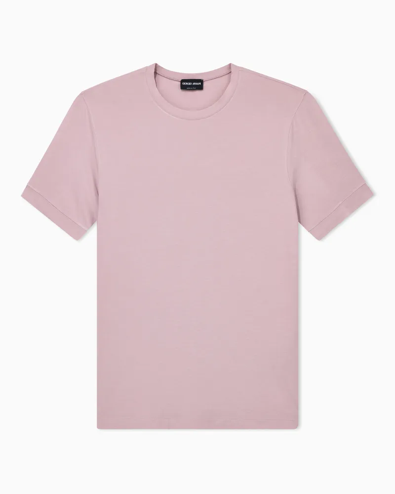 Giorgio Armani ASV T-Shirt mit Rundhalsausschnitt aus Viskosejersey mit Stretchanteil Pink
