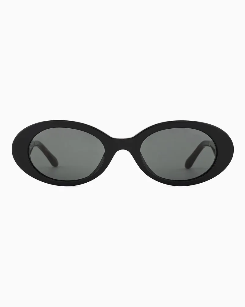 Giorgio Armani Ovale Sonnenbrille für Damen Schwarz