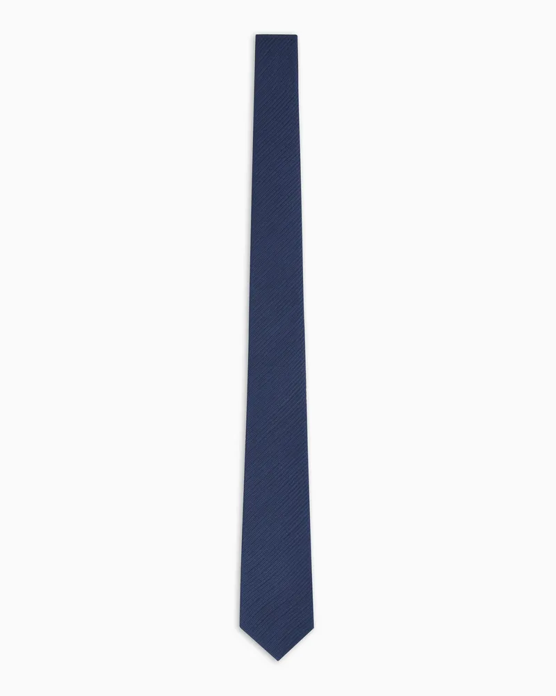 Giorgio Armani Krawatte aus Viskose und Seide Blau