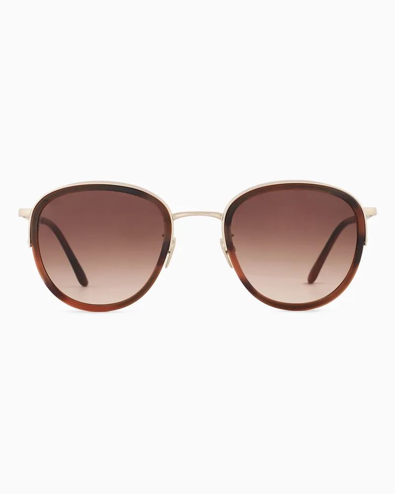 Giorgio Armani Sonnenbrille mit Phantos-Fassung für Herren Goldfarben
