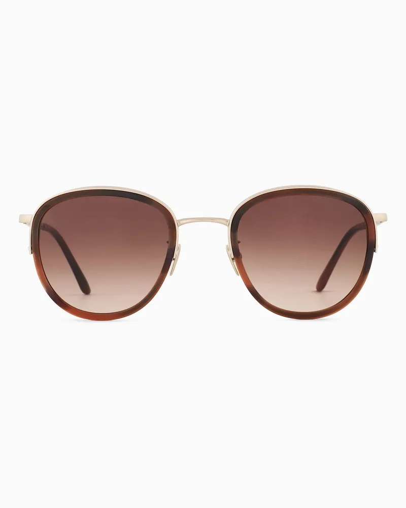 Giorgio Armani Sonnenbrille mit eckiger Fassung für Herren Goldfarben