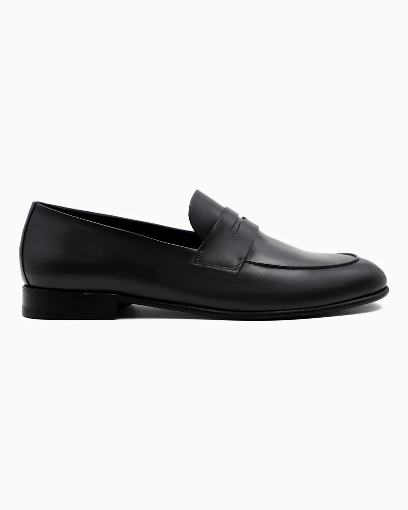 Giorgio Armani Mokassins aus Leder Grau