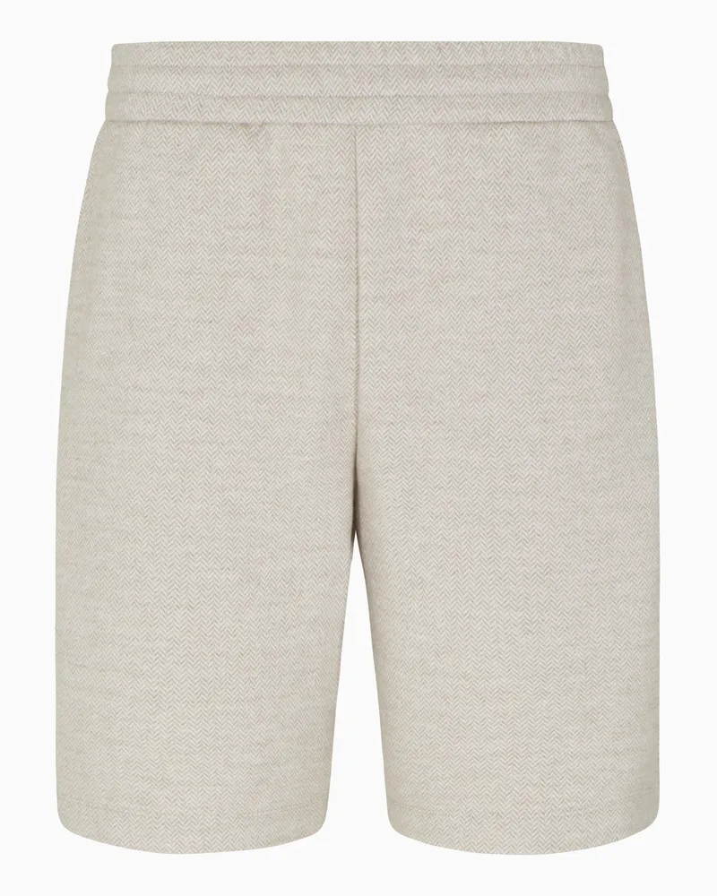 Giorgio Armani Casual wool-blend shorts Beige