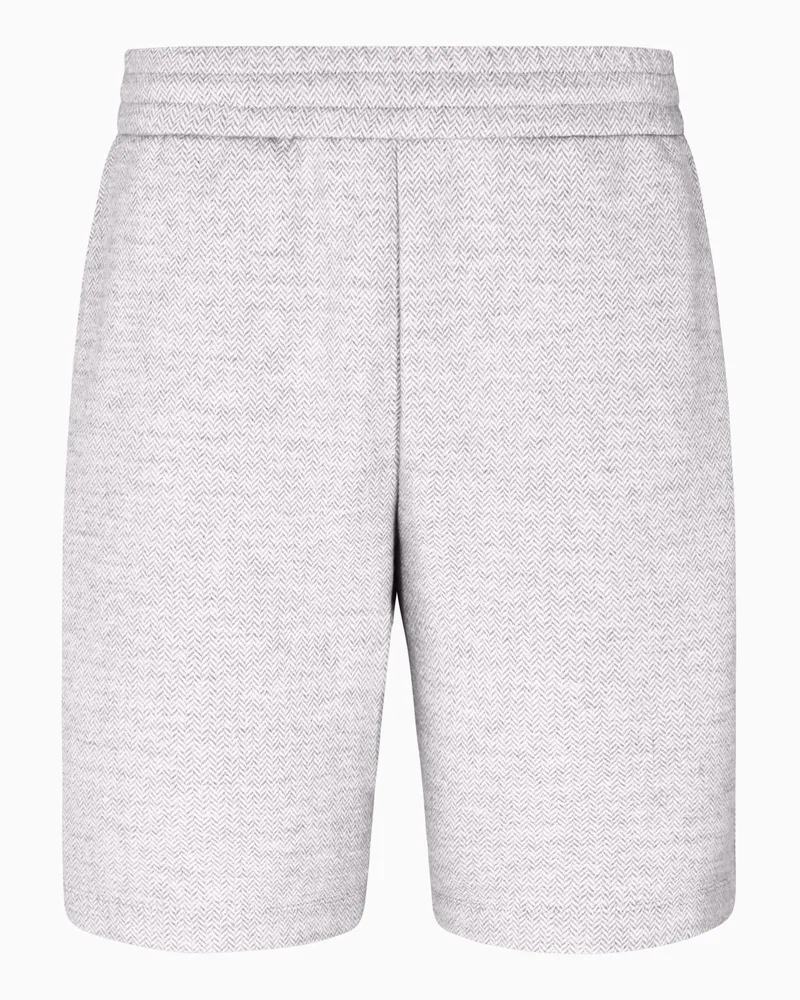 Giorgio Armani Casual wool-blend shorts Beige