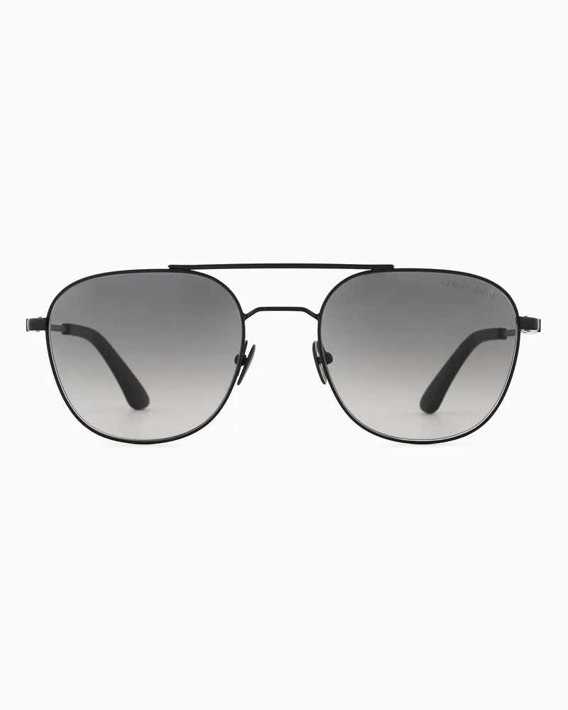 Giorgio Armani Sonnenbrille mit eckiger Fassung für Herren Grün