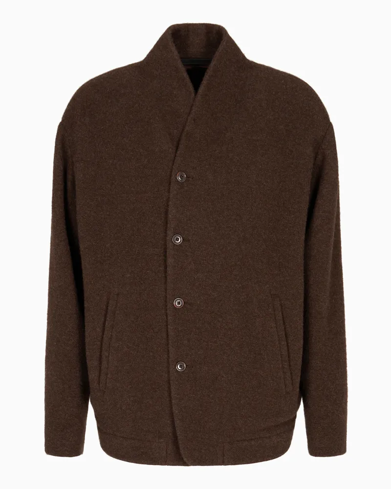 Giorgio Armani Caban aus Kaschmir-Woll-Stoff Braun
