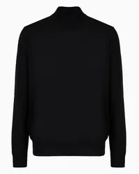 Giorgio Armani Pullover mit Hohem Kragen Aus Schurwolle Schwarz