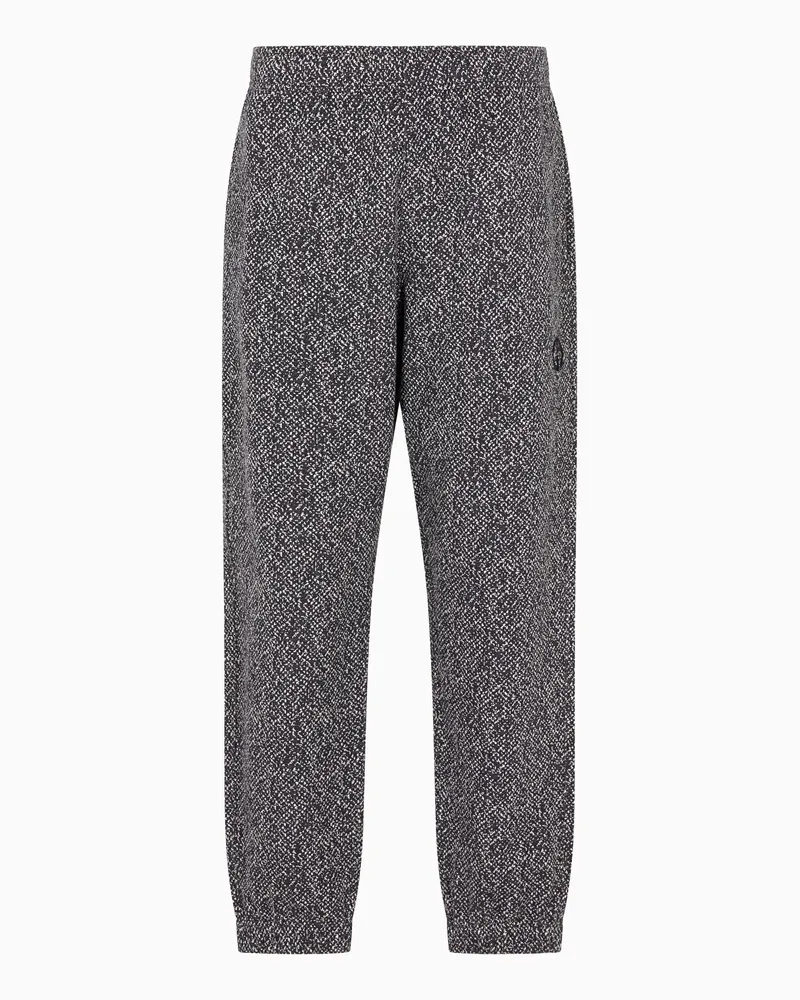 Giorgio Armani Hose aus Baumwoll-Kaschmir-Fleece in Jacquard-Stoff-Verarbeitung aus der Denim Collection 