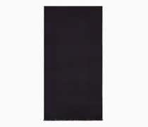 Stola aus Wolle mit Jacquard-Logo und Fransen