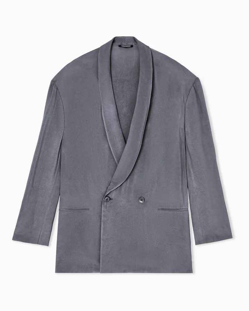 Giorgio Armani Doppelreihiges Sakko aus Viskose-Twill Braun
