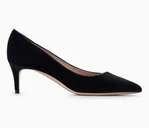Velvet Kitten Heel Pump