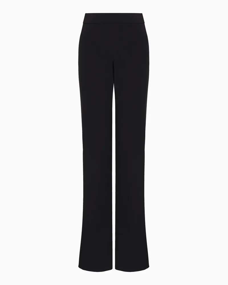 Giorgio Armani Hose aus doppeltem Crêpe Marineblau