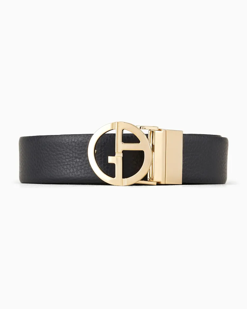 Giorgio Armani Wendegürtel aus zweifarbigem Leder Marineblau