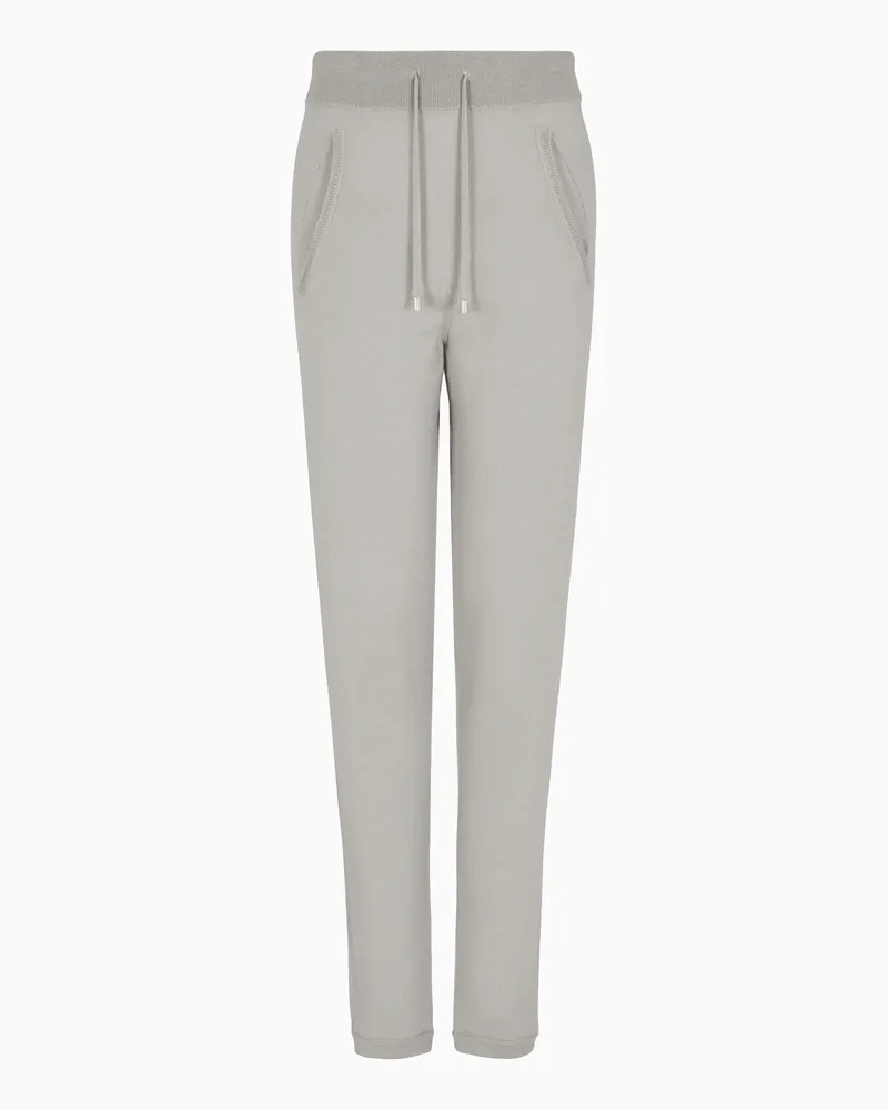 Giorgio Armani Neve Interlock-Hose aus Kaschmir Grau