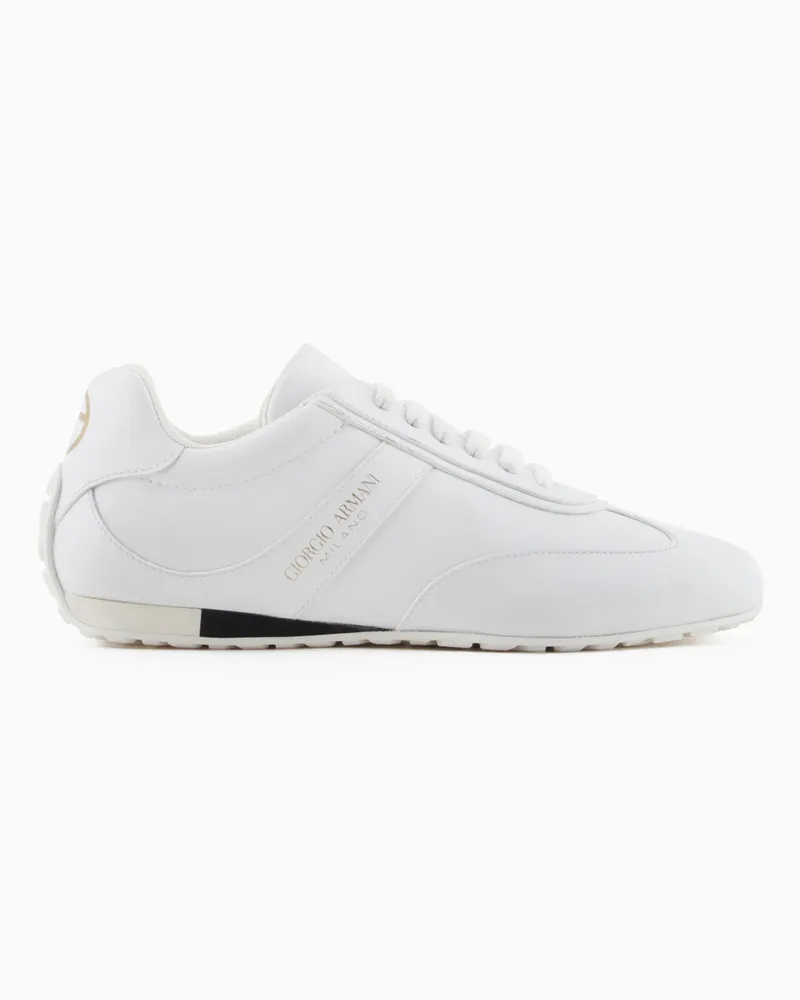 Giorgio Armani Sneaker aus Nappaleder Weiß