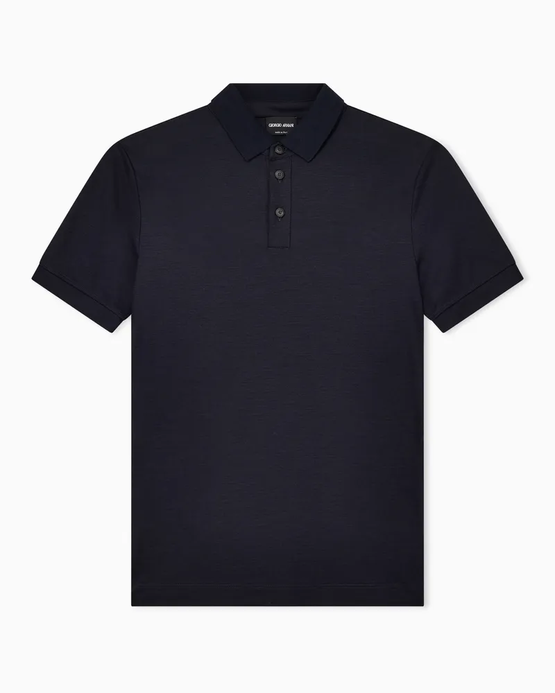 Giorgio Armani Poloshirt aus reinem Schurwollpikee 