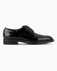 Giorgio Armani Derby Aus Lackleder Schwarz