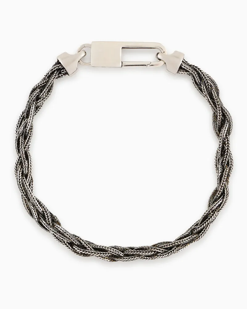Giorgio Armani Geflochtenes Armband aus 925er-Silber Silber