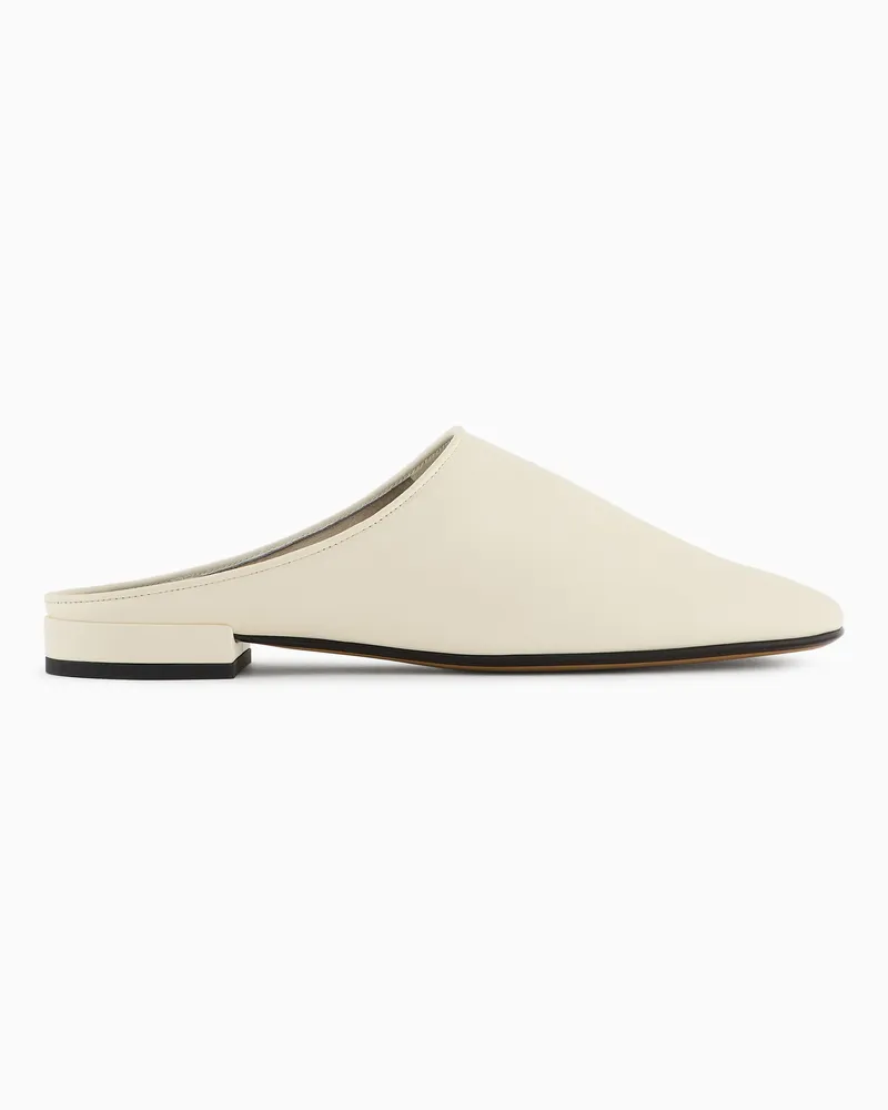 Giorgio Armani X 10 Corso Como Sabot aus Kalbsleder Weiß