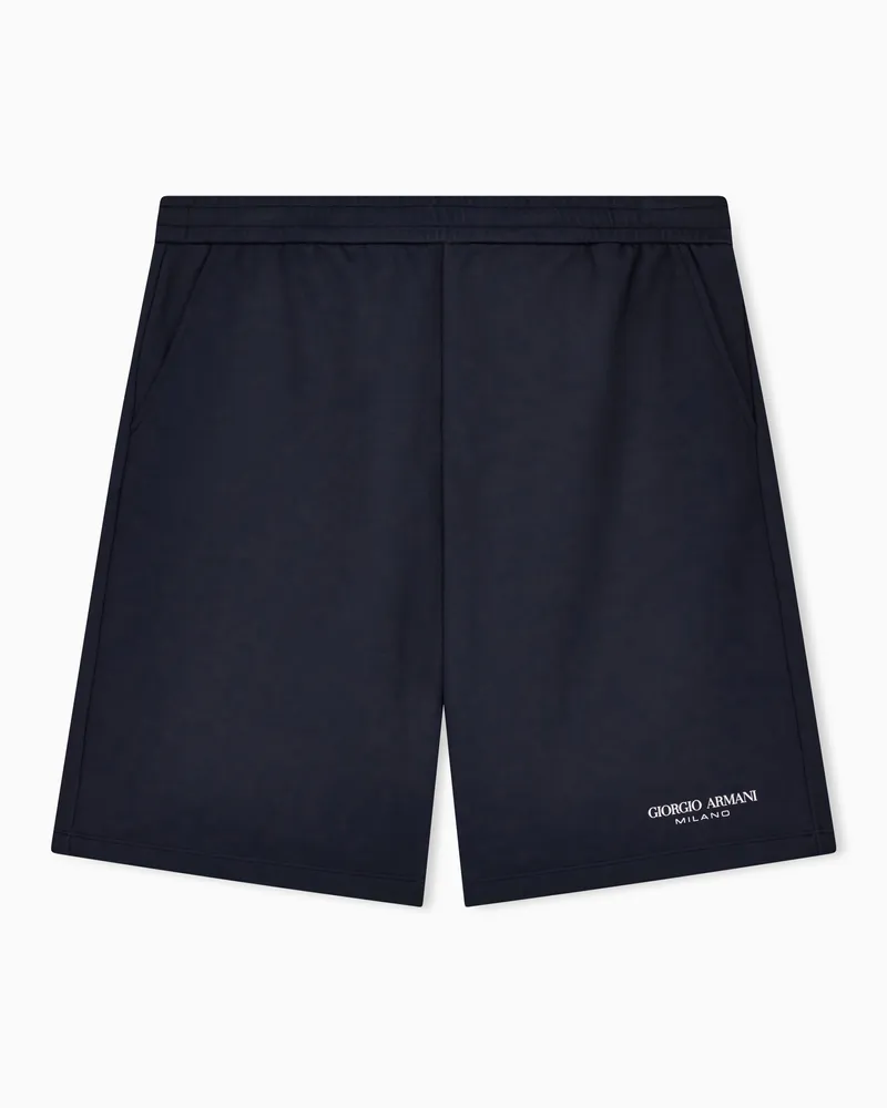 Giorgio Armani Bermudashorts aus doppellagigem Jersey, gefertigt aus einer Modal-Mischung Marineblau