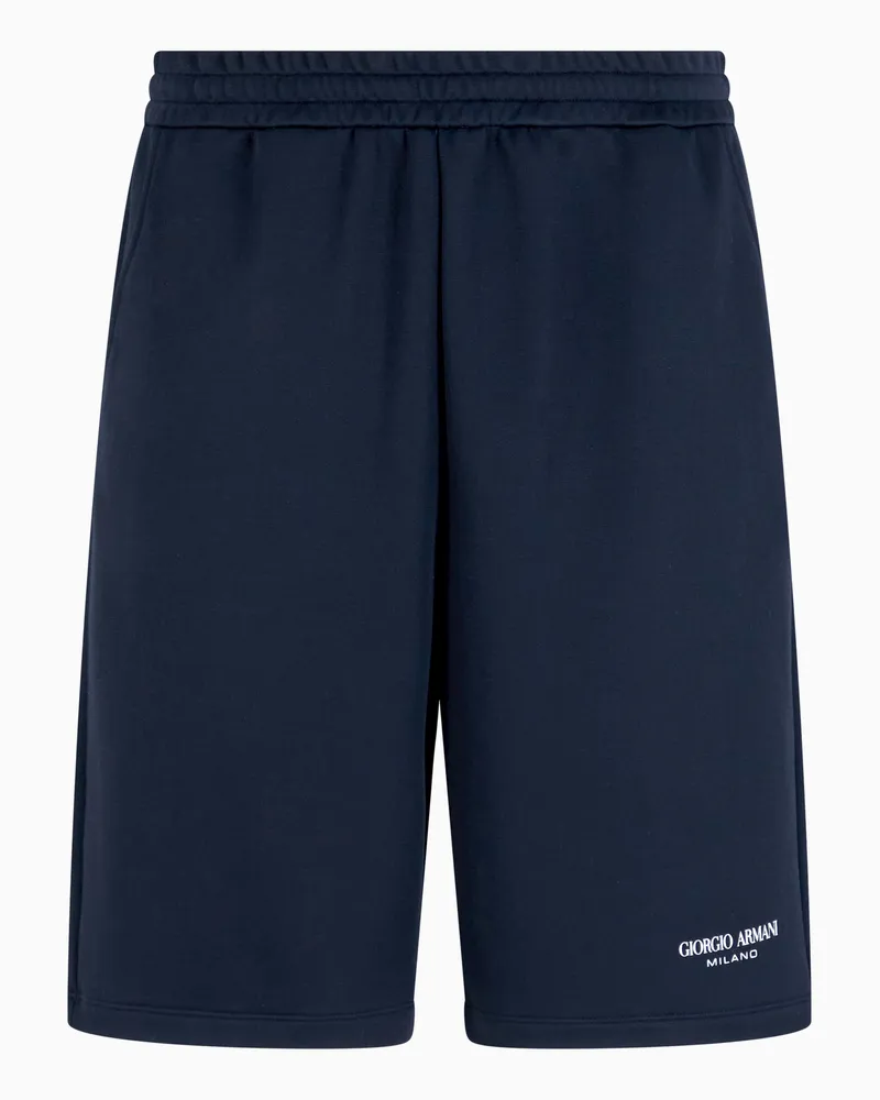 Giorgio Armani Bermudashorts aus doppellagigem Jersey, gefertigt aus einer Modal-Mischung Marineblau