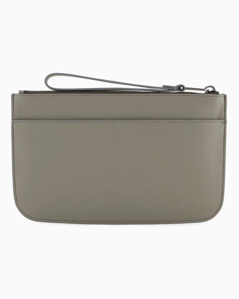 Giorgio Armani Clutch aus Nappaleder Beige