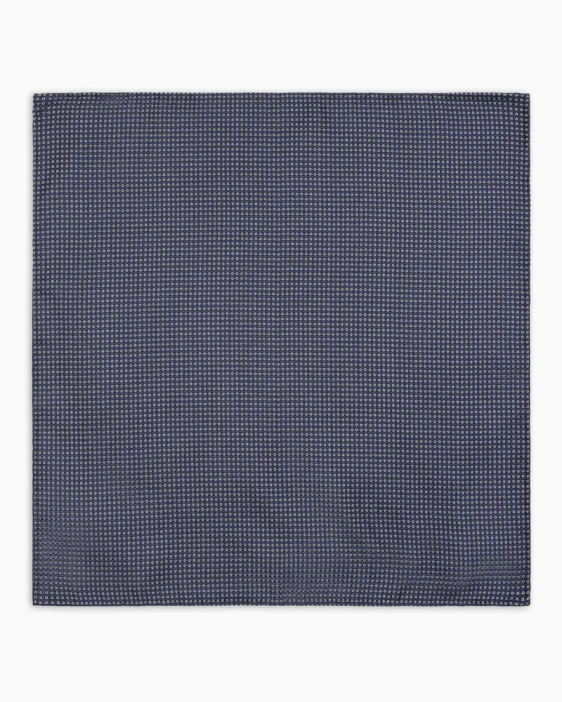 Giorgio Armani Clutch aus Seide in Jacquard-Stoff-Verarbeitung mit geometrischem Muster Blau