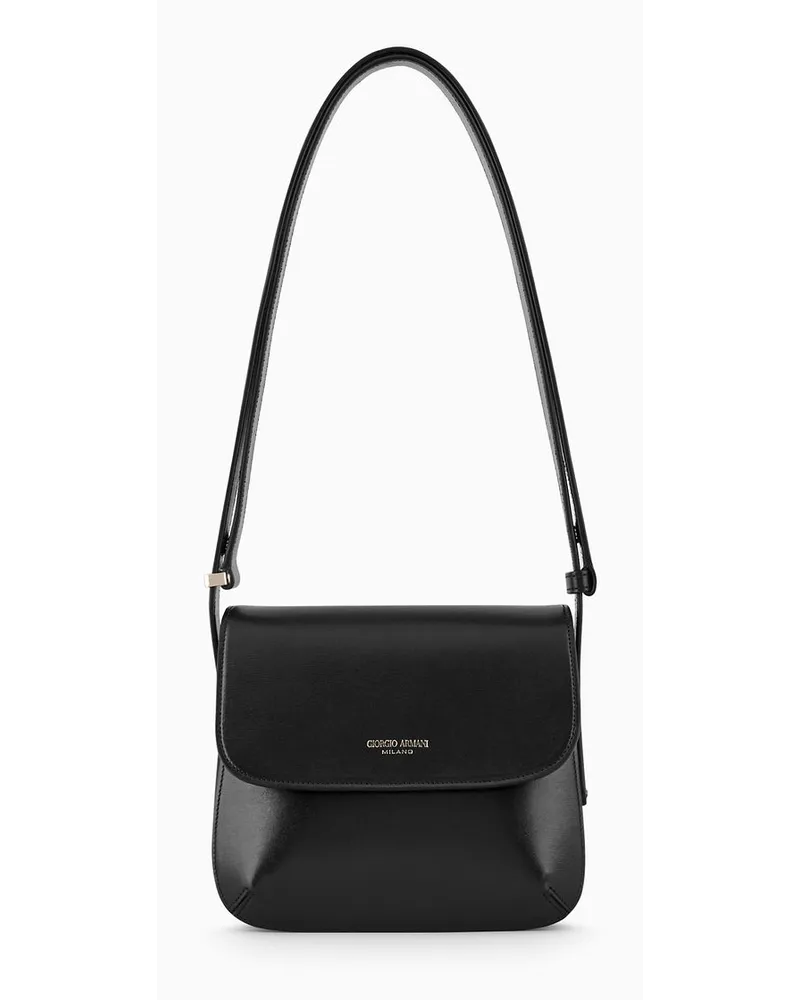 Giorgio Armani Kleine La Prima Tasche Aus Strukturiertem Leder Schwarz