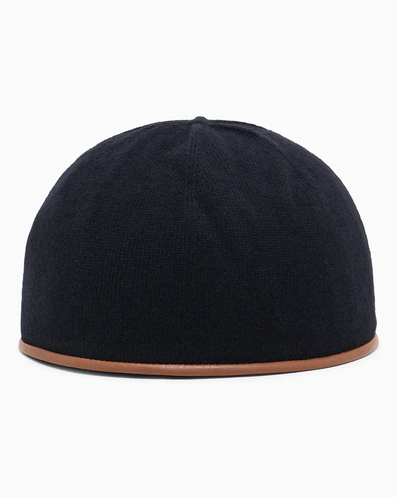 Giorgio Armani Beanie aus Schurwolle und Kaschmir Schwarz