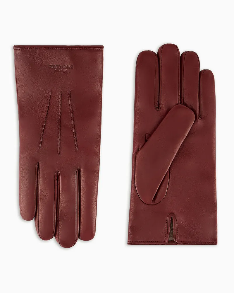 Giorgio Armani Handschuhe aus Nappaleder Rot