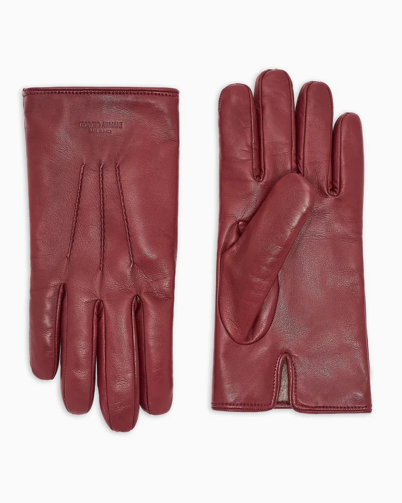 Giorgio Armani Handschuhe aus Nappaleder Rot