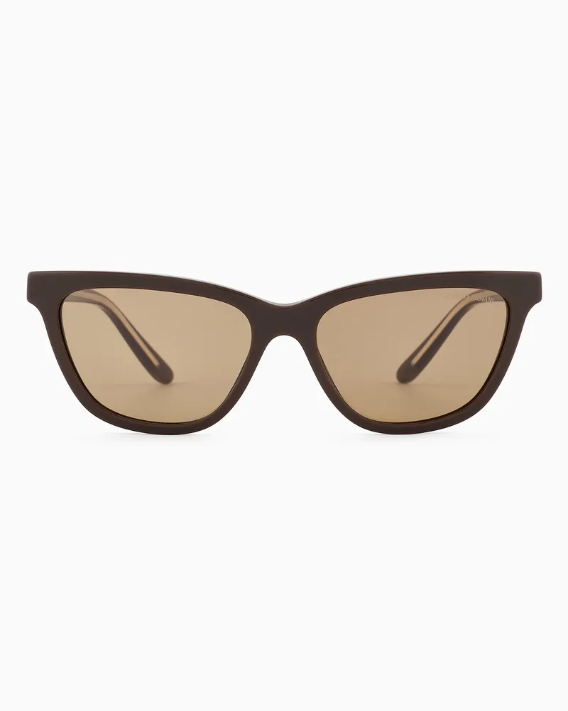 Giorgio Armani Sonnenbrille für Damen mit Cat-Eye-Fassung Braun