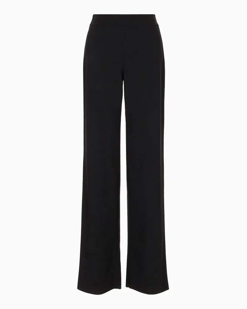 Giorgio Armani Hose aus doppeltem Crêpe Schwarz