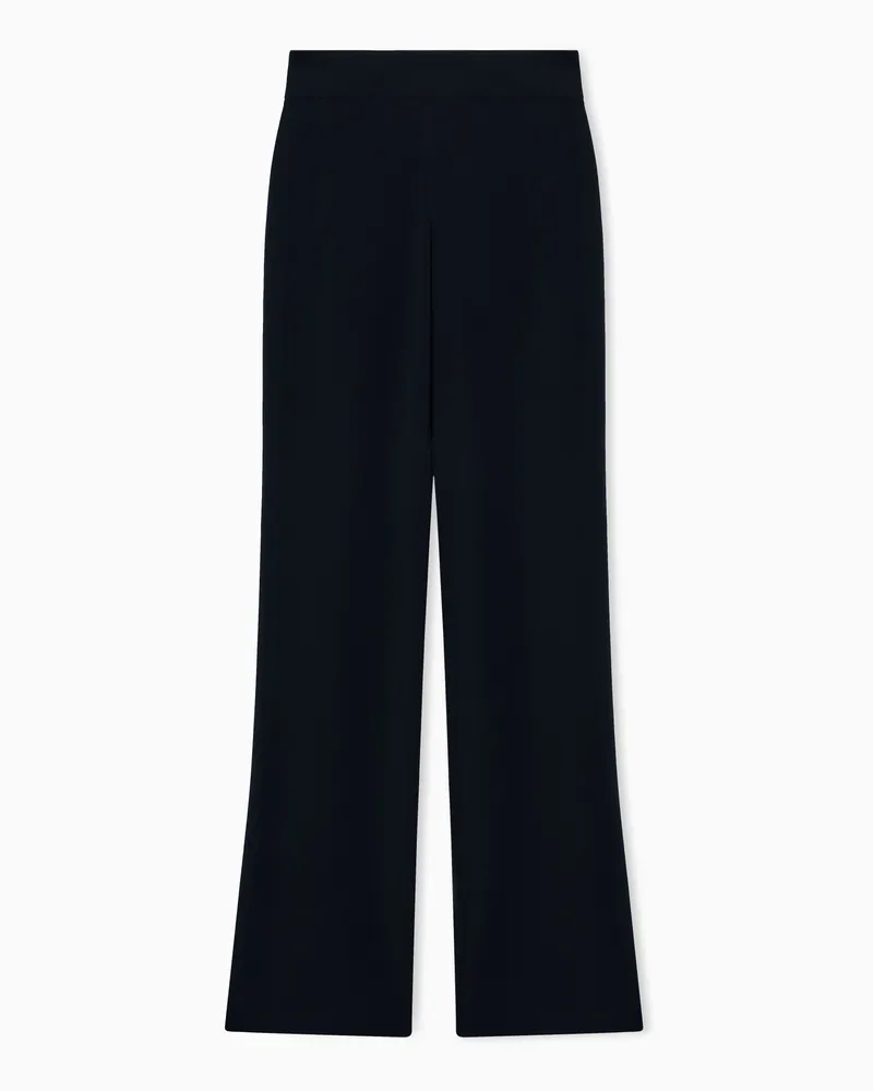 Giorgio Armani Hose aus doppeltem Crêpe Schwarz