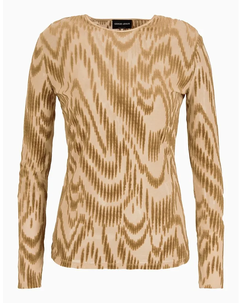 Giorgio Armani Pullover mit Rundhalsausschnitt Aus Jacquard-jersey Gemustert