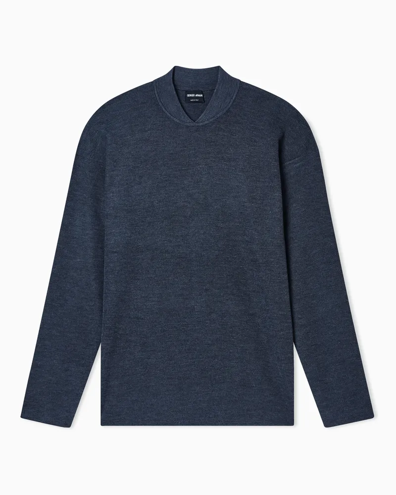 Giorgio Armani Pullover aus Wolle und Kaschmir Grau