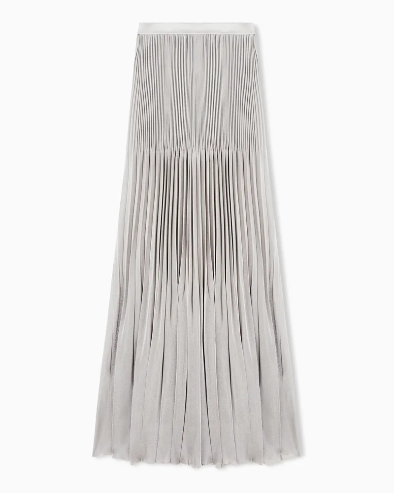 Giorgio Armani Maxi-Faltenrock aus plissierter Viskose Beige