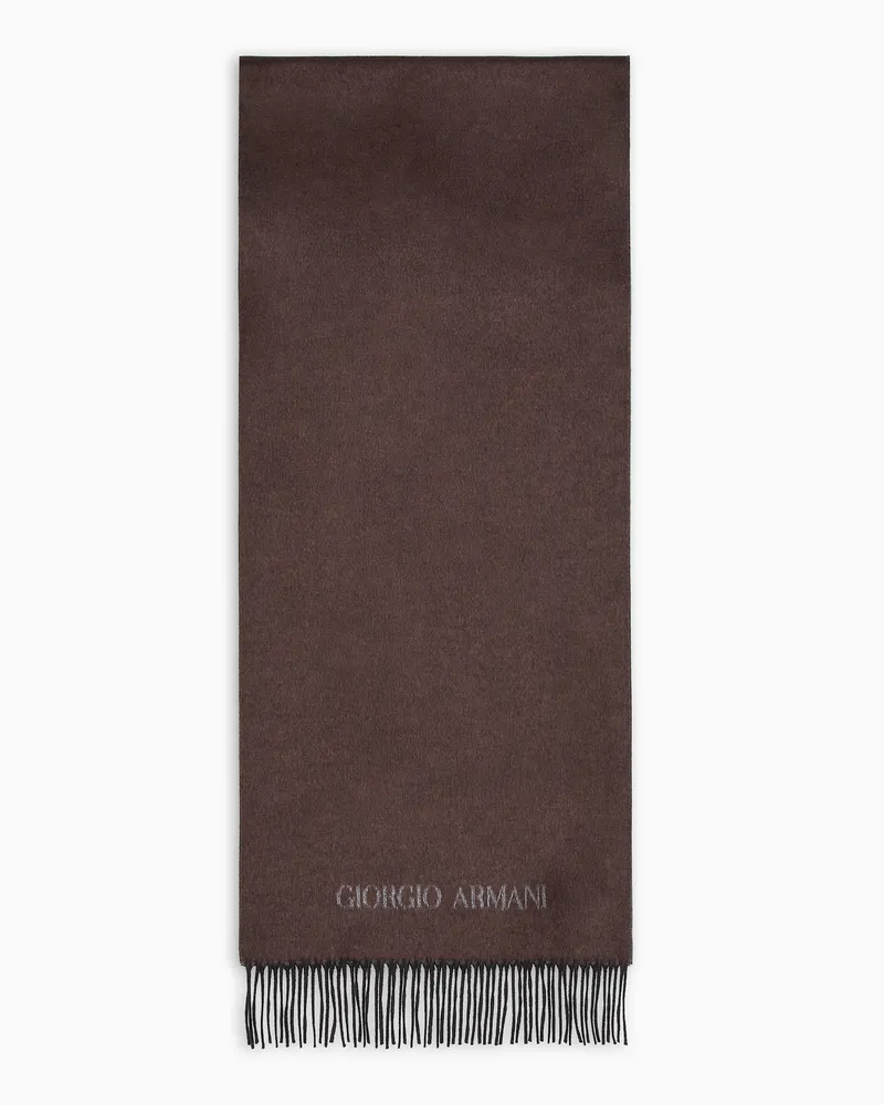 Giorgio Armani Schal aus Seide und Kaschmir Braun