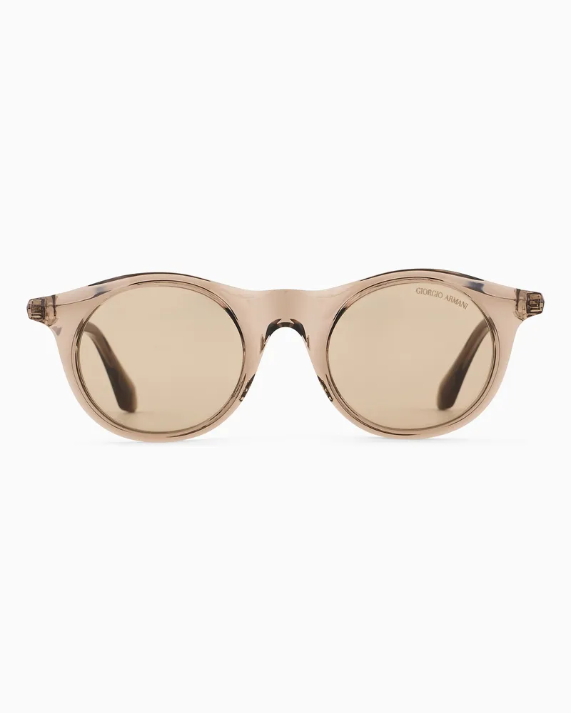 Giorgio Armani Herren-Sonnenbrille in Phantoser Form Braun
