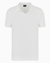 Giorgio Armani Poloshirt mit Kurzen Ärmeln Aus Viskosejersey mit Stretchanteil Weiss