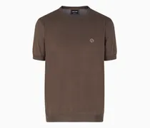 Kurzärmeliges Hemd aus Seide und Baumwolle