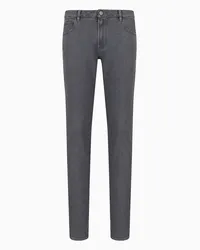 Giorgio Armani Five-pocket-hose In Slim Fit Aus Elastischem Baumwolldenim Schwarz