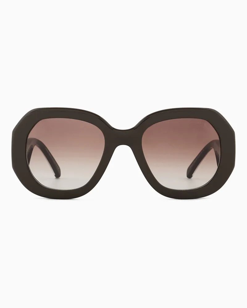 Giorgio Armani Damen-Sonnenbrille mit eckiger Fassung Braun