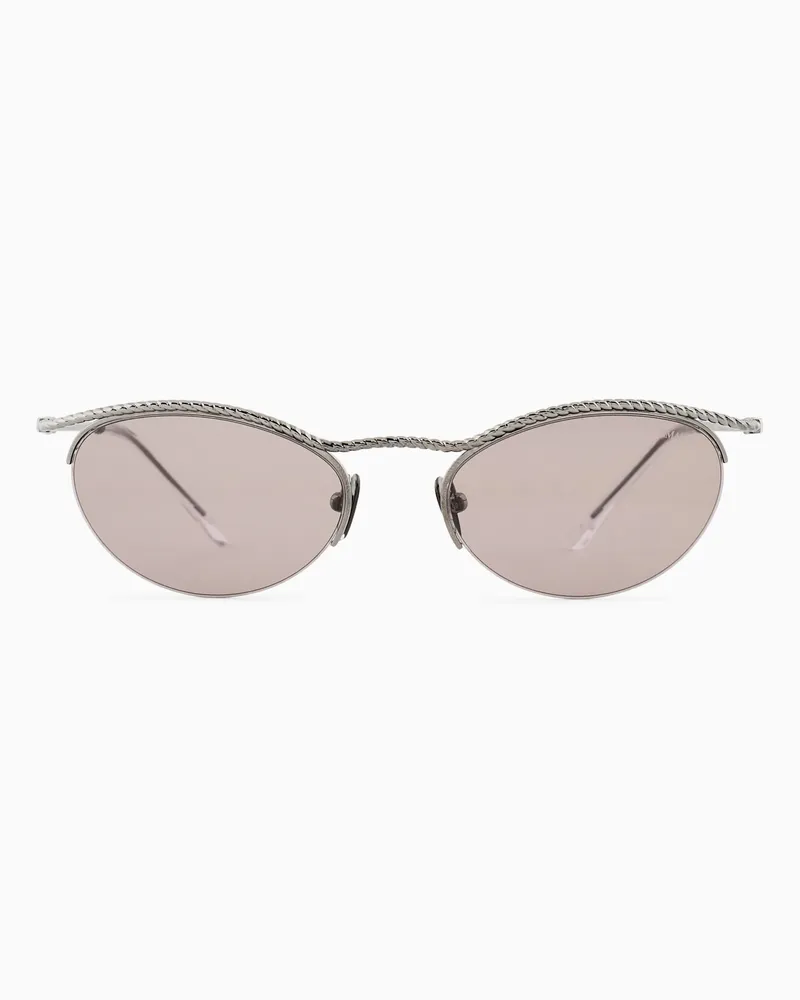 Giorgio Armani Sonnenbrille mit butterfly Fassung für Damen Grau