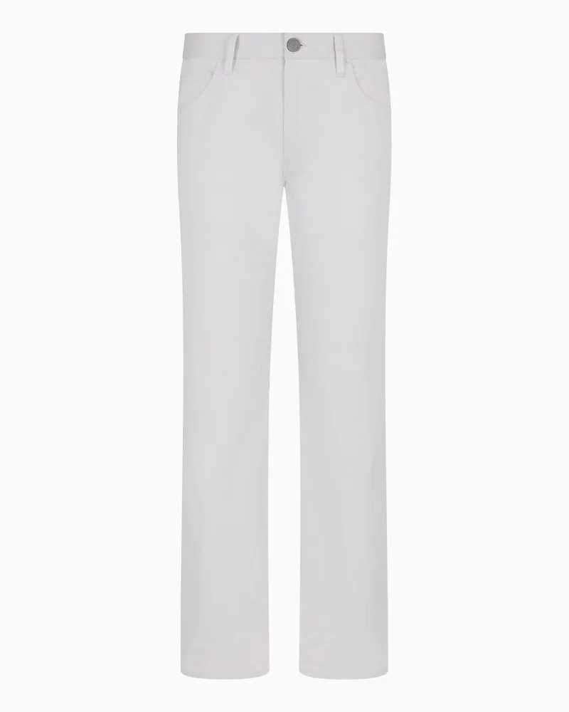 Giorgio Armani Five-Pocket-Hose in Regular Fit aus Baumwollstretch Grau