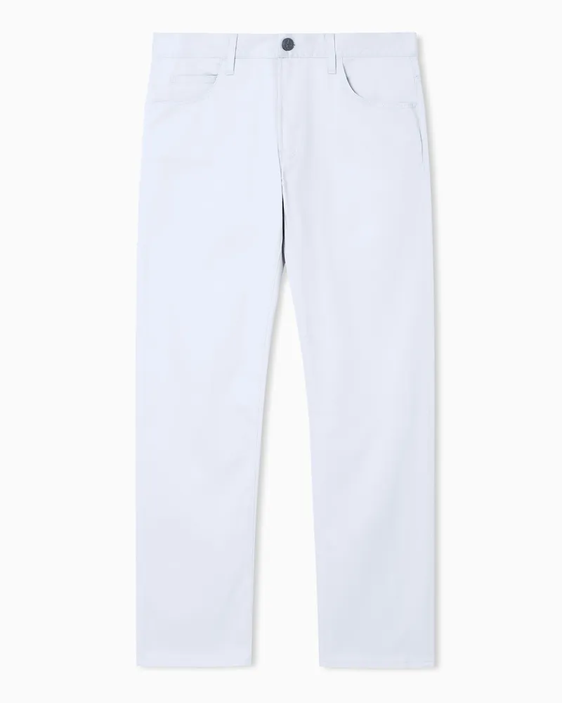 Giorgio Armani Five-Pocket-Hose in Regular Fit aus Baumwollstretch Grau