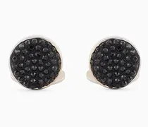 Manschettenknöpfe aus 925er Silber mit Satin- und Kristalldetails