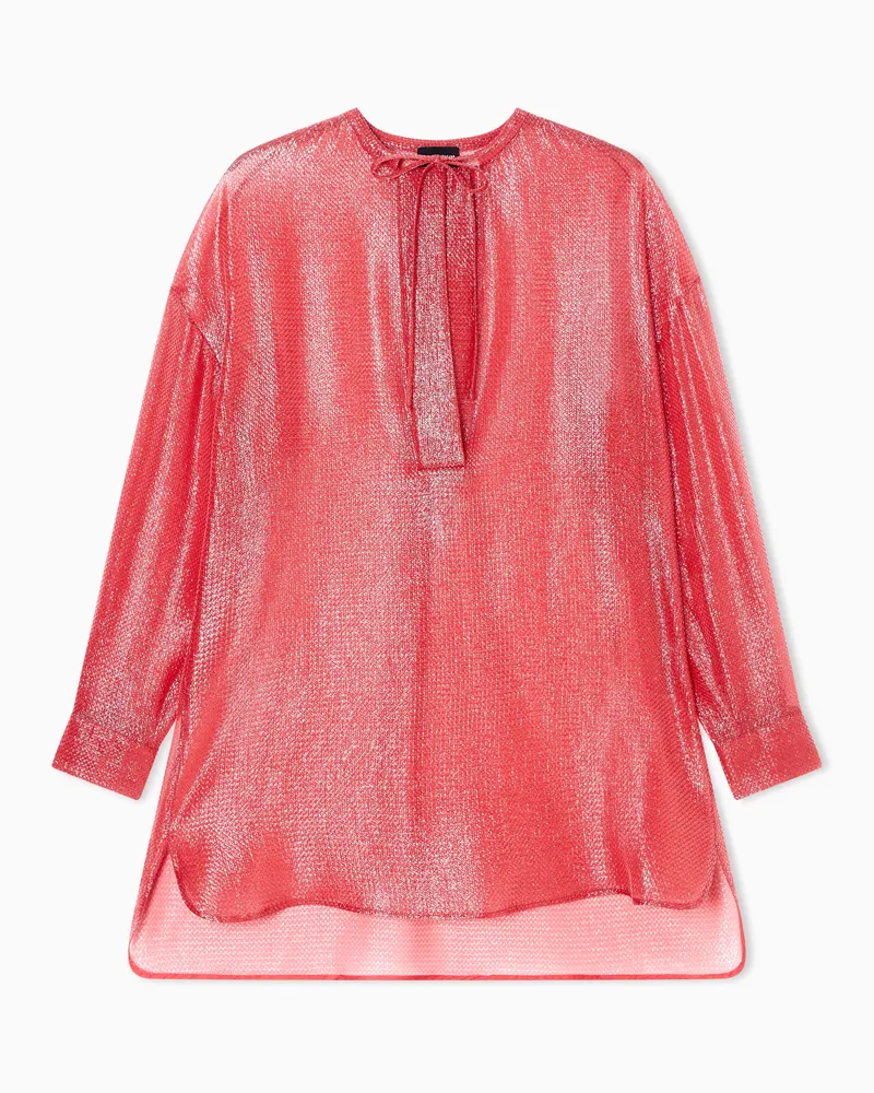 Giorgio Armani Oversize-Bluse aus Seidenmischgewebe Pink